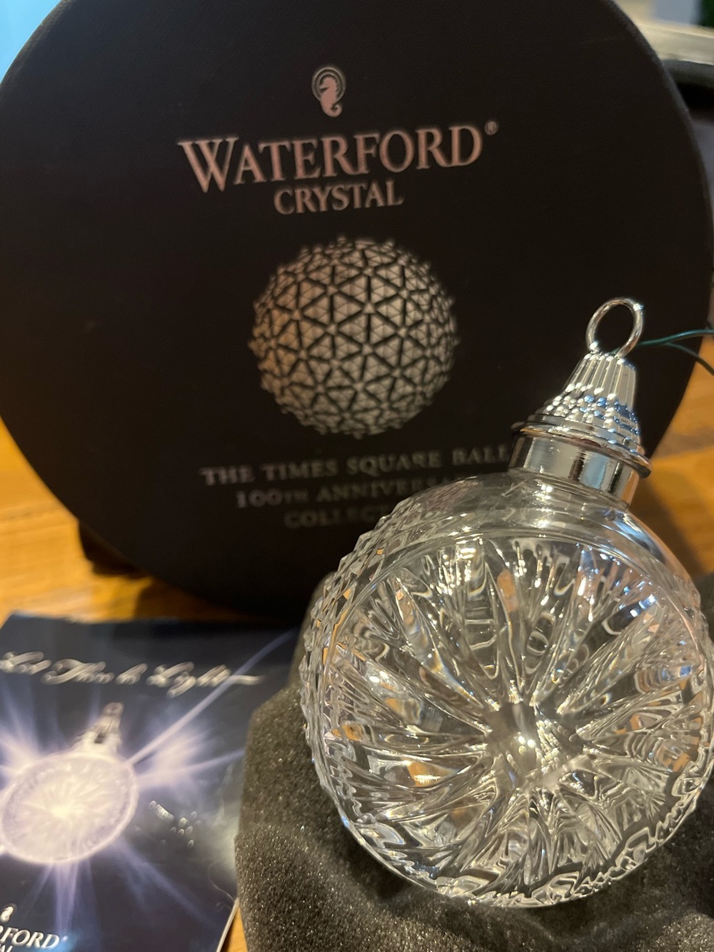 Waterford Crystal “The Times Square Ball” Ornament 100th Anniversary Collection